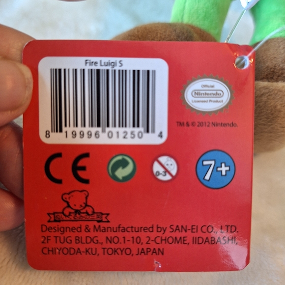 2012 Little Buddy Fire Luigi S Plush Super Mario Bros Tag - Picture 8 of 11